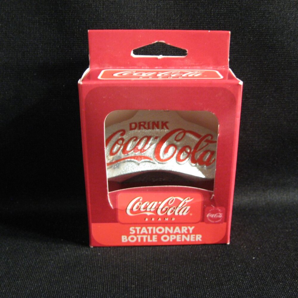 COCA COLA STATIONARY WALL MOUNT BOTTLE OPENER - NIB
